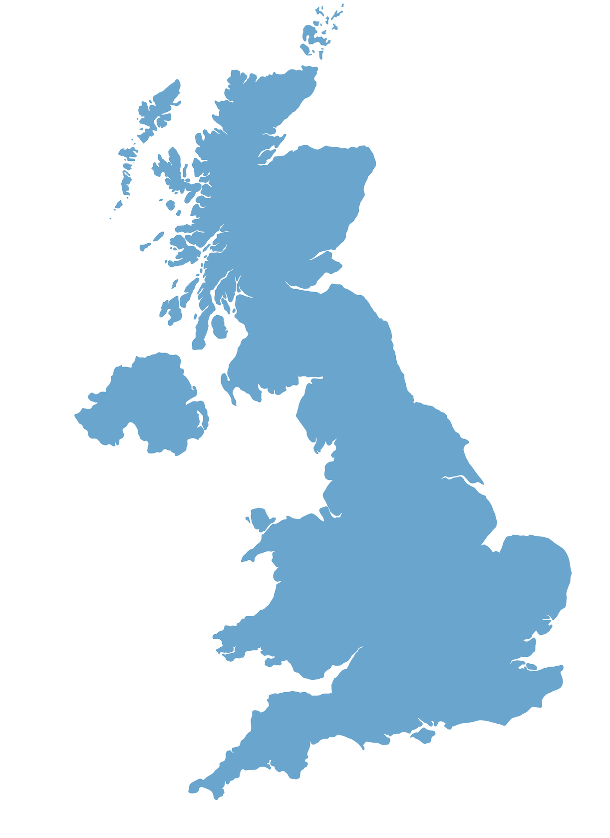Uk map showing the recruitment locations we serve