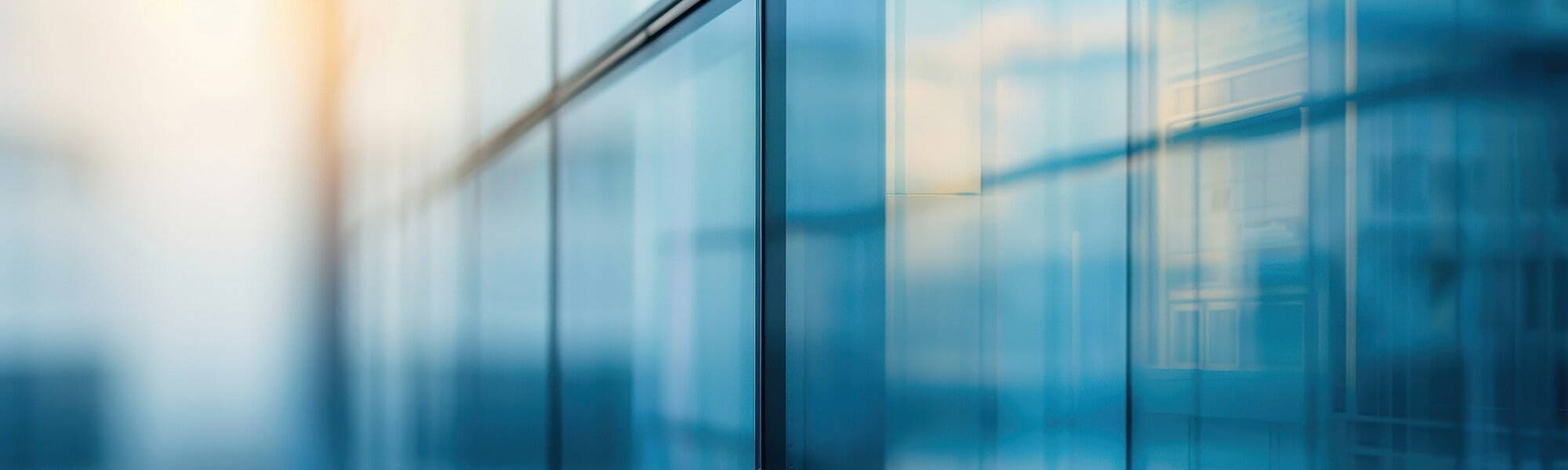 Reflection of the windows of a real estate business